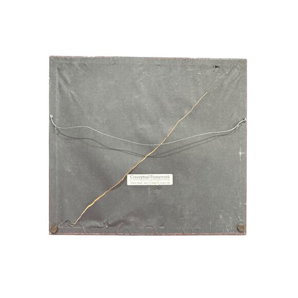 Vintage 1988 Thelma Leaney Butler Print "The Conversation" Framed - Picture 2 of 2